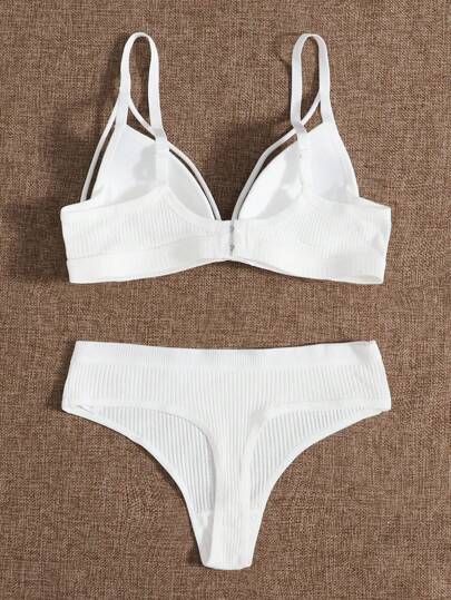 Solid Harness BH Slipje Lingerie Set view 2