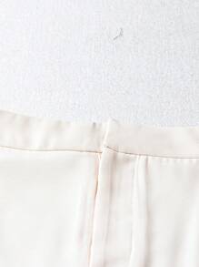 Chiquease 2 Pieces French Elegant Woven Bowknot Blouse And Mid-Length Skirt Set, Summer Fall Cloth For Women - Apricot - View 7