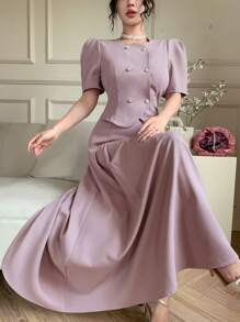 DAZY Women Two Pieces Outfits For Daily Wear - Purple - View 1