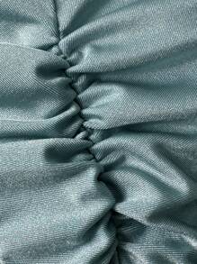 Swim Mod Bikini de un solo color - Azul Cadete - Ver 6