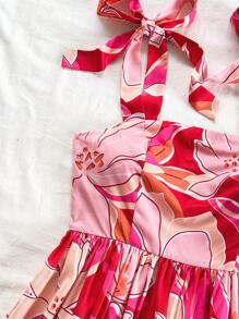 Soleia 女士迷你吊带裙，夏季时尚 - 彩色 - 查看 3