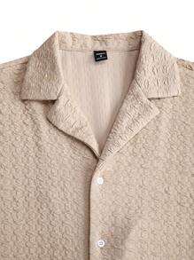 Manfinity Homme 男士纯色短袖单排扣休闲宽松衬衫短裤套装