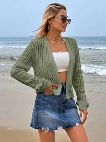 Cubre todo de manga larga de unicolor para mujer, de moda para el verano