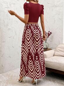 SHEIN Clasi Women Two Pieces Outfits For Daily Wear - Burgundy - View 7