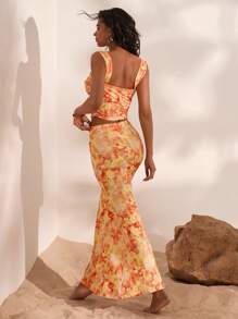 Opulessa 女士两件套服装，女士夏季服装，女士度假服装，性感，女士性感服装 - 黃色 - 查看 4