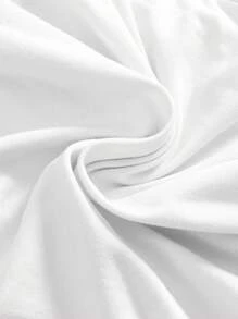 ROMWE Goth Y2K 性感精致女式褶饰可拆卸网眼围巾抹胸上衣 - 白色 - 查看 3