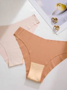 SHEIN 12pcs/Set Comfortable Seamless Casual Basic Triangle Panty - Multicolor - View 4