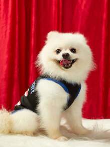 PETSIN Spring/Summer Casual Fashionable 4th Of July/Fourth Of July Theme Bone, Star, Stripe, Letter Print Pet Cat Dog Universal Silk Cooling Breathable Soft Elastic Popular European & American Style Black Tank Top Pet Vest