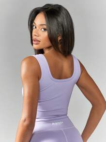 Missguided x Playboy Débardeur à encolure carrée avec imprimé graphique - Prune - Voir 2