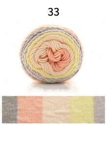 100克/卷彩虹纱5股段染纱DIY手工针织纱适用于毛衣帽子围巾沙发垫蛋糕纱193米 - 彩色 - 查看 25