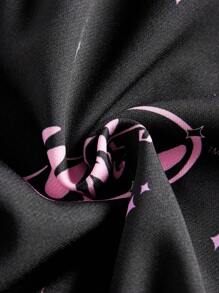 ROMWE MEN Winx Club X ROMWE 夏季男士全口袋印花休闲工装短裤