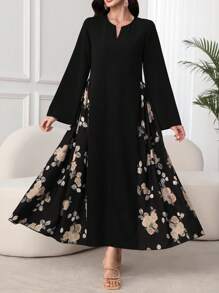 Lacomfia 女式拼布阿拉伯风格休闲夏装 - 彩色 - 查看 6