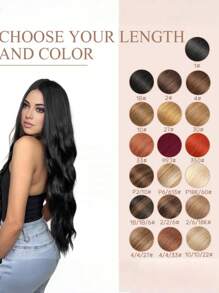 Straight Tape In Human Hair Extensions Skin Weft Tape In Hair #27/613 Color 50g Hair Extensions - S27/613 - View 7