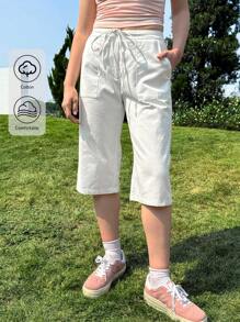 CovetEZ Pantalones de unicolor para mujer, de moda para el verano