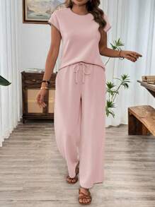 SHEIN LUNE 女士日常两件套服装