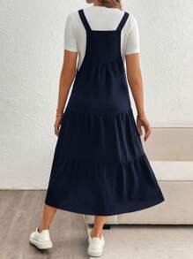 SHEIN 孕妇两件套套装 - 藏蓝色 - 查看 2