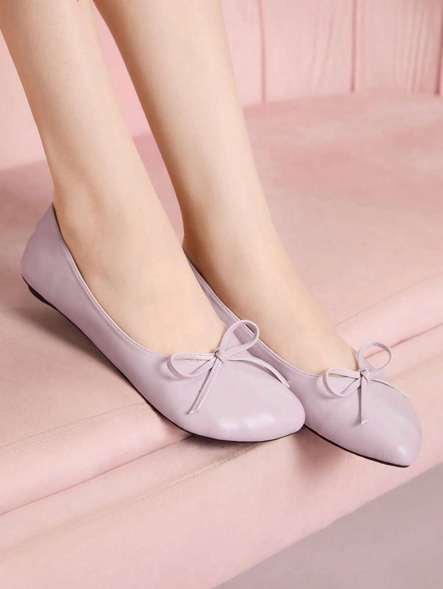 CUCCOO DOLLMOD Mocasines planos con forma de dedo del pie para mujeres, simples y prácticos de uso múltiple - Púrpura malva - Ver 1