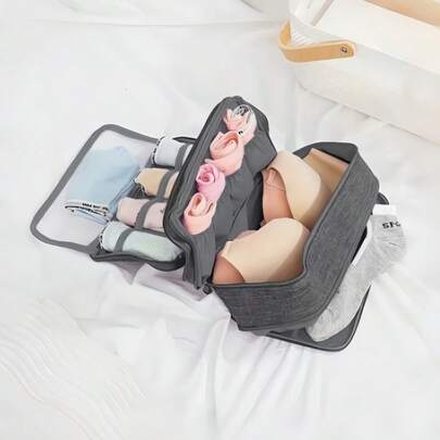 Túi đựng đồ lót chống thấm nước có tay cầm - Túi đựng đồ lót, đồ trang điểm và phụ kiện du lịch đa năng (Sức chứa lớn, Phong cách Boho)
