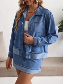 Breezaya Giacca e cappotto di jeans da donna, di moda per l'estate