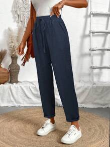 Calvaya Jeans skinny de mujer de mezclilla azul con textura para primavera/verano