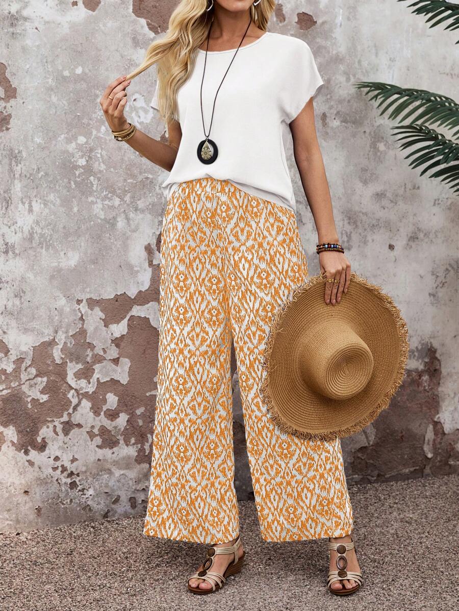 EMERY ROSE Women Two Pieces Outfits For Daily Wear - Yellow - View 1