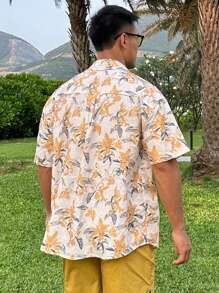 DAZY Summer Multi-Color Floral All Over Print Men's Beach/Holiday Shirt