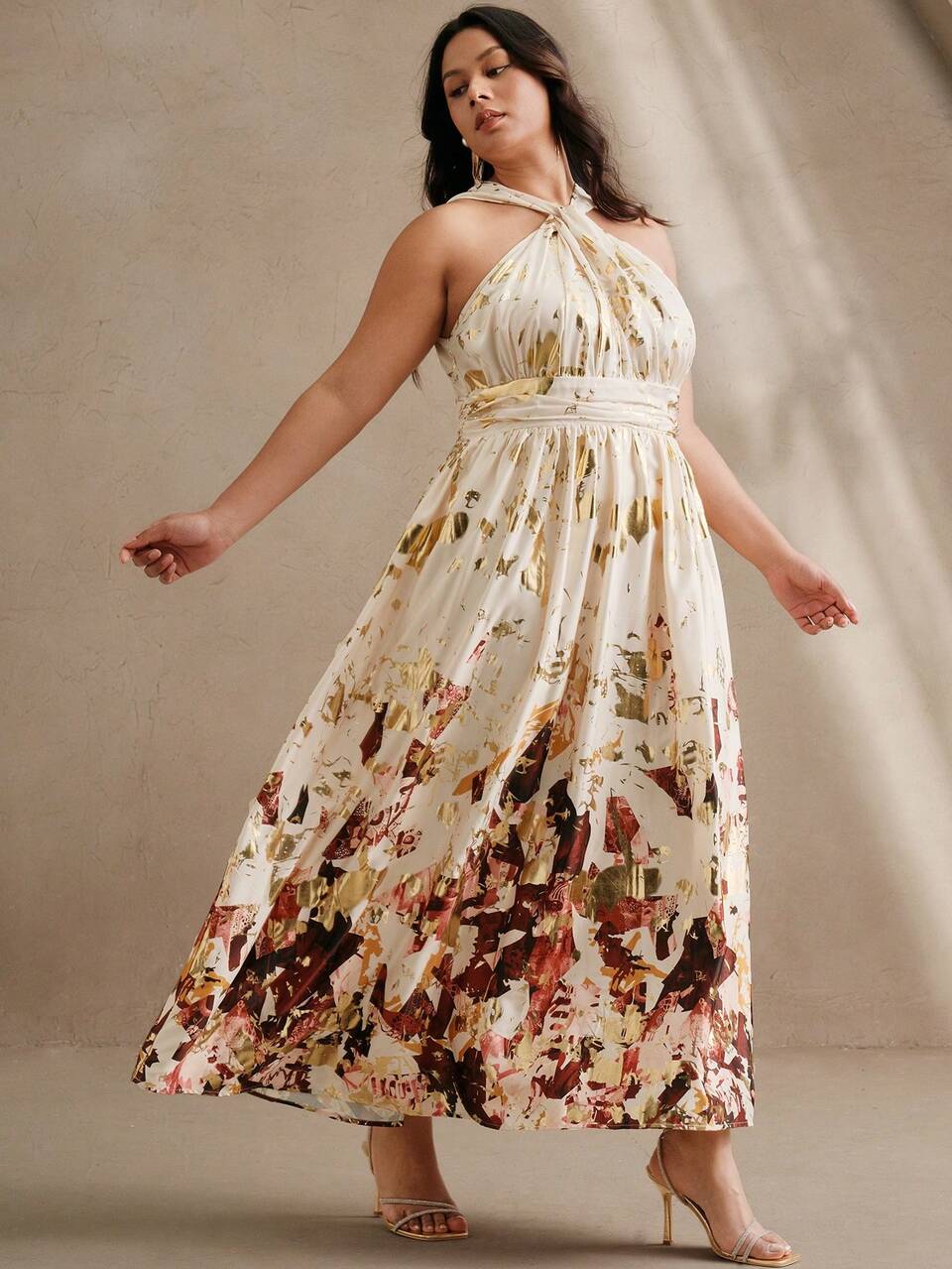 Fashionable & Elegant Sleeveless Printed Dress For Women