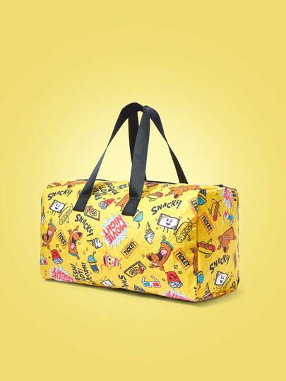 SCOOBY-DOO X SHEIN Torba podróżna z nadrukiem kreskówkowym, składana, duża pojemność