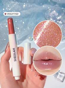 SHEGLAM Pout-Perfect Shimmer Lip Plumper-Violet Fizz Moisturising Plumping Shimmer Solid Lip Gloss Non-Stick Shimmer Nourishing Lip Plumping Serum Coconut Oil Lipstick Lip Cosmetics Graduation Birthday Holiday Summer Fall Autumn Y2K Fancy Fashion Women Makeup Cosmetic Party Beach Travel Camping Outdoors School Campus Trip Festivals Decor Gift Present Rose Girl Cosplay Best Color Charm Vibe