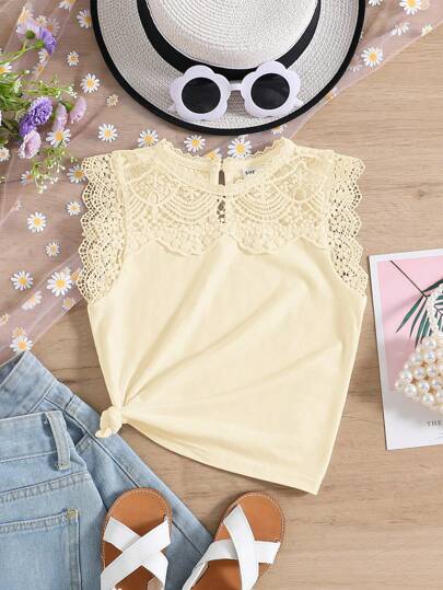 SHEIN Leap Crew 年轻女孩时尚度假百搭背心