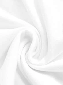 SHEIN LUNE 女式休闲字母和棕榈树印花工字背心，略微透明夏季 - 白色 - 查看 4