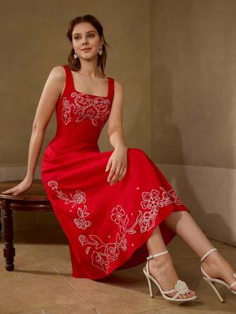 MOTF PREMIUM VESTIDO DE LINO BORDADO