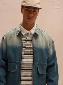 Musero Ombre Zip Through Denim Jacket Only Spring Summer Streetstyle Holiday Vacation - Multicolor - View 4