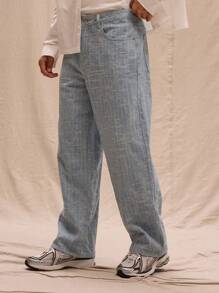Musero Lightwash Distressed Baggy Denim Jeans Spring Summer Streetstyle Holiday Vacation - Light Wash - View 3
