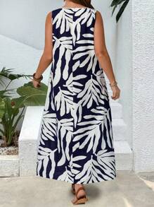 EMERY ROSE Đầm Maxi Mùa Hè Không Tay Cổ Tròn In Hoa Cỡ Lớn Cho Nữ - Nhiều màu - Xem 3