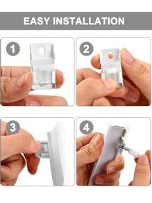 3/5 米静音滑动柔性 PVC 窗帘轨道 - 可弯曲 U 形和 L 形设计，耐用白色塑钢窗帘配件