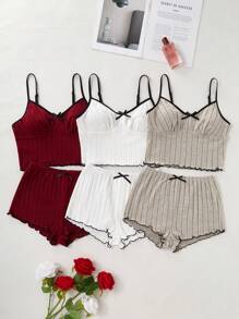 Snug Zone Ensemble de 3 pièces de tenues de détente casual d'une seule couleur, à la mode pour l'été
