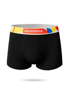 SHEIN 5pcs/Set Teen Boy Letter Printed Casual Boxer Briefs - Multicolor - View 7