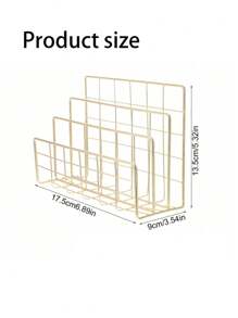 SHEIN Prateleira de armazenamento multicamadas para cartas e livros, decoração minimalista para a volta às aulas