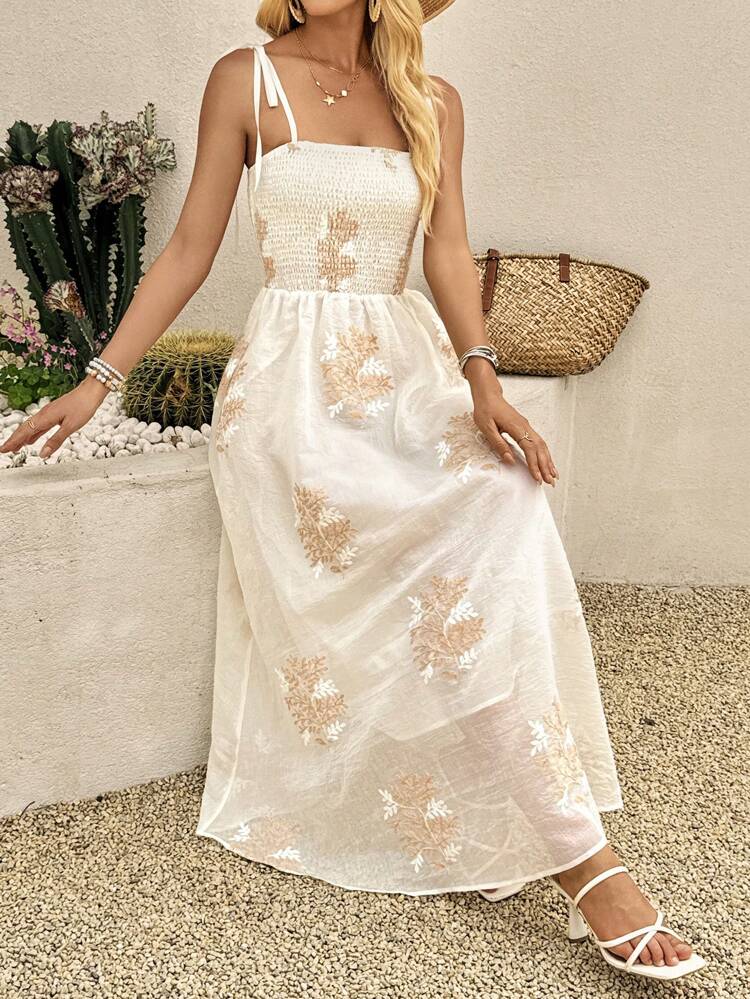 Robe de plage d'été ample et transparente pour femmes, avec imprimé végétal, style bohème pour les vacances et les stations balnéaires