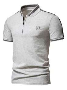 Manfinity Homme 男士动物印花条纹 Polo 衫 白色 Polo 衫 男士白色 Polo 衫 男士白色 Polo 衫 男士白色 Polo 衫 男士白色 Polo 衫 - 灰色 - 查看 3