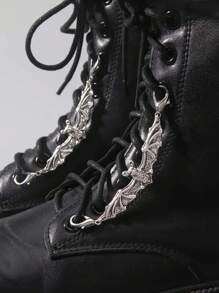 ROMWE Grunge Punk 2pcs Gothic Bat Shoe/Boot Decorations, Holiday Party Gifts