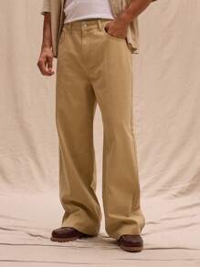 Musero Extreme Wash Baggy Denim Jeans Spring Summer Streetstyle Easter Vacation - Khaki - View 2