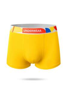 SHEIN 5pcs/Set Teen Boy Letter Printed Casual Boxer Briefs - Multicolor - View 8