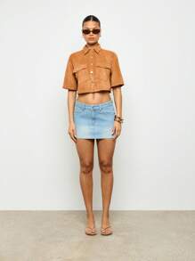 AiiRZ Mini-Denim Rock in ausgewaschener Optik