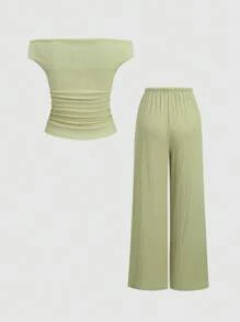 Sweetra Conjunto de dos piezas para mujer para uso diario