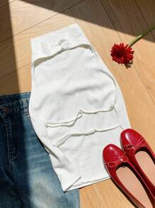 Comfortcana Top a camicia da donna in lino senza schienale, con spalline a spaghetti, ideale per le vacanze estive