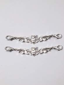 ROMWE Grunge Punk 2pcs Gothic Bat Shoe/Boot Decorations, Holiday Party Gifts