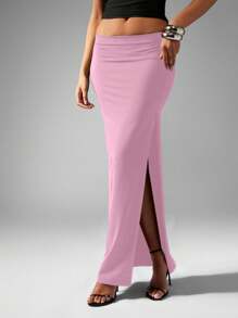 MISSGUIDED 设计师款长款半身裙，侧开衩设计，适合晚宴、正式场合、商务办公、职业人士、假日度假、婚礼宾客、教堂礼拜等特殊场合，全年皆宜。