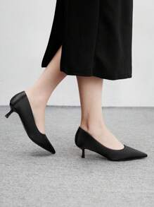 CUCCOO BIZCHIC Women's Fashion Burgundy Comfortable Pointed Toe Flats, Suitable For Commuting, Dating, Party, Travel - Black - View 4